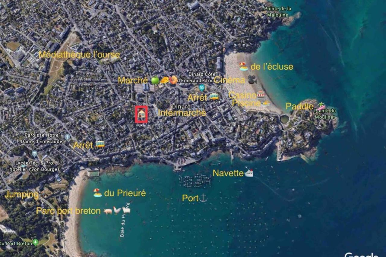 T2 50m du marchéplagesjardin privérue calme Dinard Exterior foto